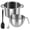 4 pcs:Silver/with Spoon, variant on Ihvewuo Double Boiler Pot Set, 1.82QT Chocolate Melting Pot & 2.54QT Stainless Steel Pot with Silicone Spatula, Food-Grade Double Boiler&nbsp; Induction Safe for Candy, Butter, Cheese
