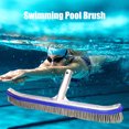 thumbnail image 3 of Cepillo limpiador para piscinas de 18 pulgadas con respaldo de aluminio y cerdas de alambre, ideal para paredes, pisos y escalones. Diseño ergonómico con agujero para conectar a varilla telescópica., 3 of 6