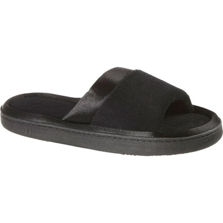 

Isotoner Womens Microterry Satin Slide Slipper