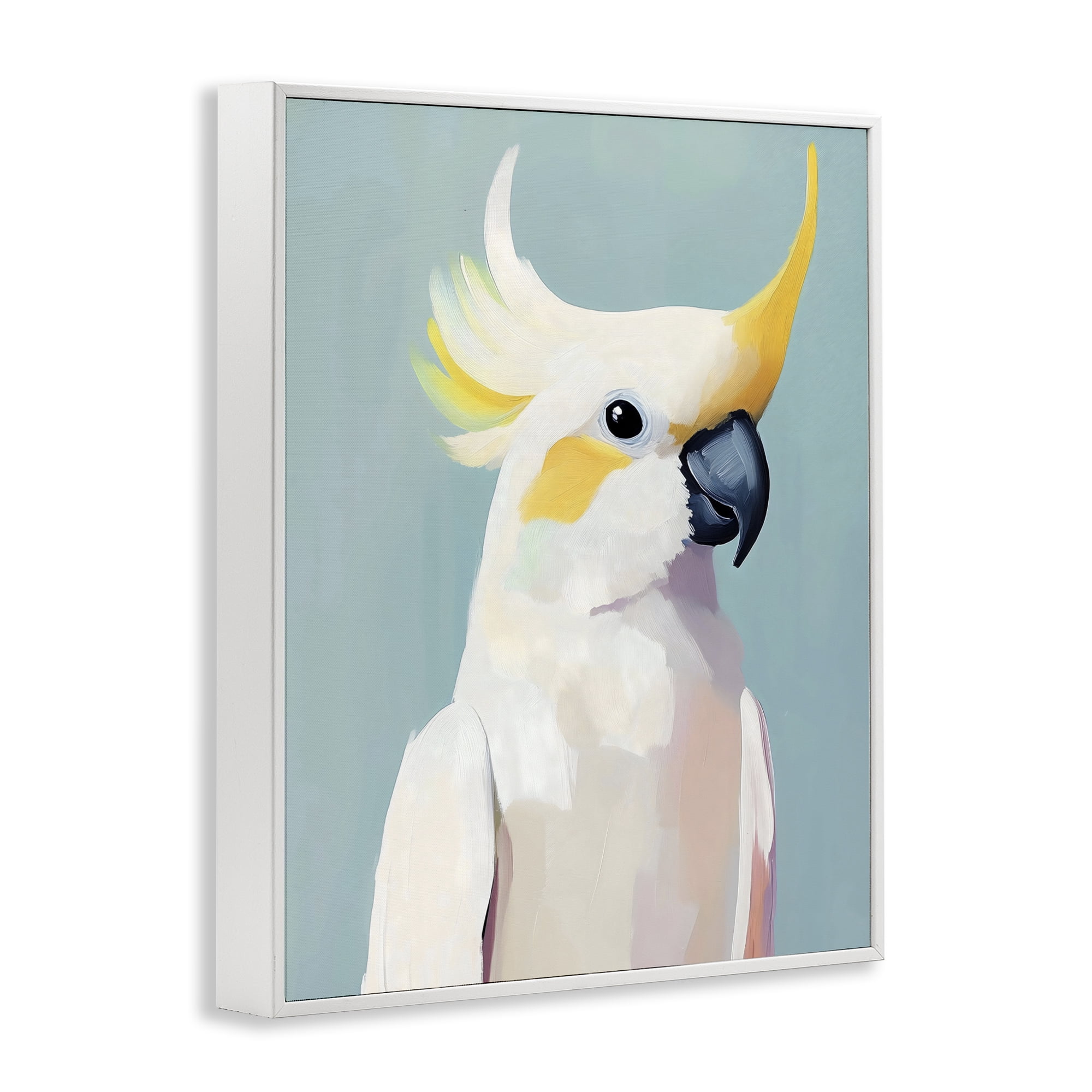 Stupell Industries Yellow Crested Cockatoo White Framed Giclee Art, design by The Prints Vibe