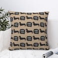 thumbnail image 4 of Pofeuu Dachshund Dog Woof Print Double-sided plush pillowcase Square Throw Pillow Covers Pillows Cover for Living Room Bedroom Sofa Couch Cushion Cover（No pillow core）-12"x12", 4 of 7