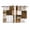 brown, variant on Brown Geometric Kitchen Curtains Short 45 Inch Length, Vintage Oil Painting Contemporary Grommet Top Bedroom Living Room Curtains, Light Filtering Cafe Curtain Drapes 2 Panels Set 84''x45''