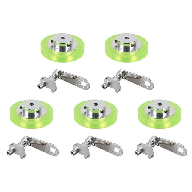 5set 200mm Aluminum Polyurethane Industrial Encoder Wheel Measuring Wheel with Type 20mm Aluminum Encoder Bracket,5 x Encoder Mounting Bracket 15 x fixing screws 10 x locking screw 5 x Encoder wheel