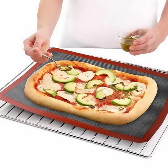 ifundom 2-Pack Orange Silicone Baking Mats Non-Stick Oven Liners for Easy Cooking, Baking, and Food Preparation