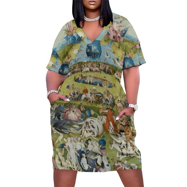 El Bosco - El Jardín de las Delicias (panel central) Vestido holgado con bolsillos vestidos verano