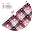 thumbnail image 3 of Yiaed Heart Plaid Print Christmas Tree Skirt , Tree SkirtsTree Mat for Christmas Winter Holiday Indoor Decorations-48", 3 of 7
