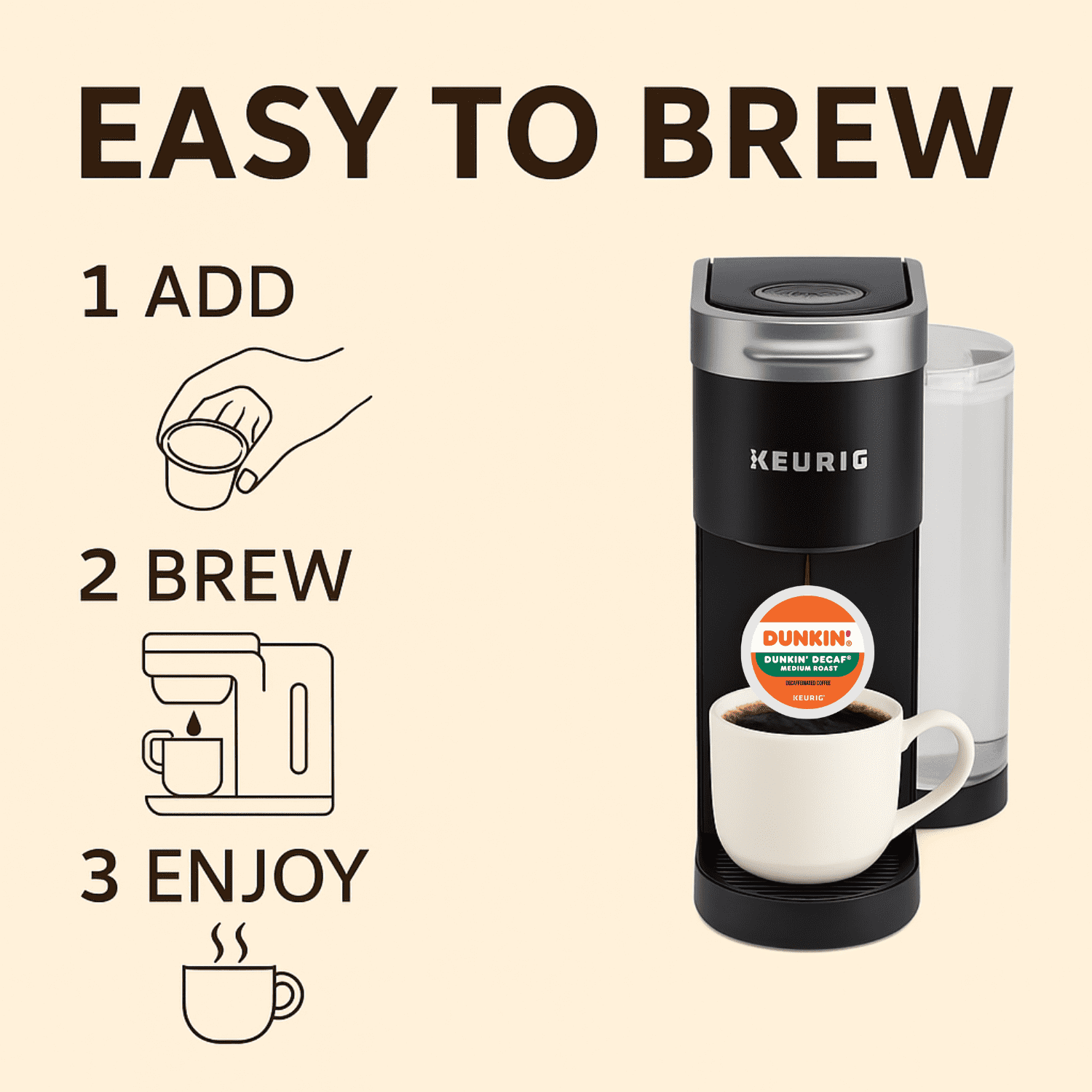 Decaf K-Cups 30pc Variety Pack: Dunkin, McCafe Arabica, Maxwell House Blend with Coffee Recipe eBook
