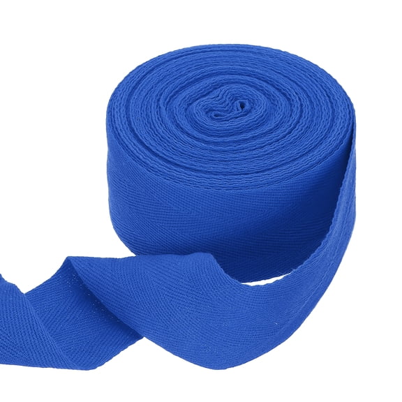 Uxcell Cotton Twill Tape Ribbon 2" 11 Yard Herringbone Webbing Tape, Sapphire Blue