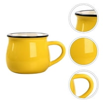 MUSEYA Yellow Ceramic Coffee Mug for Drinking with Handle Perfect Size for Tea Coffee 1pc Gift