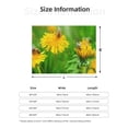 thumbnail image 3 of KLL Bees Pollinates A Yellow Dandelion Print Fleece Throw Blanket, Horizontal Fleece Bedding Cute Soft Blankets Comfy Fleece Flannel Plush Home Decor for Couch & Bed -50"x40", 3 of 9