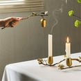 thumbnail image 5 of Light luxury romantic brass candle holder retro decorative double-headed candlestick ornaments, 5 of 7