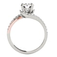 thumbnail image 4 of Aonejewelry 1 Carat Halo Diamond Two-Toned Engagement Ring In 14K White & Rose Gold, 4 of 4