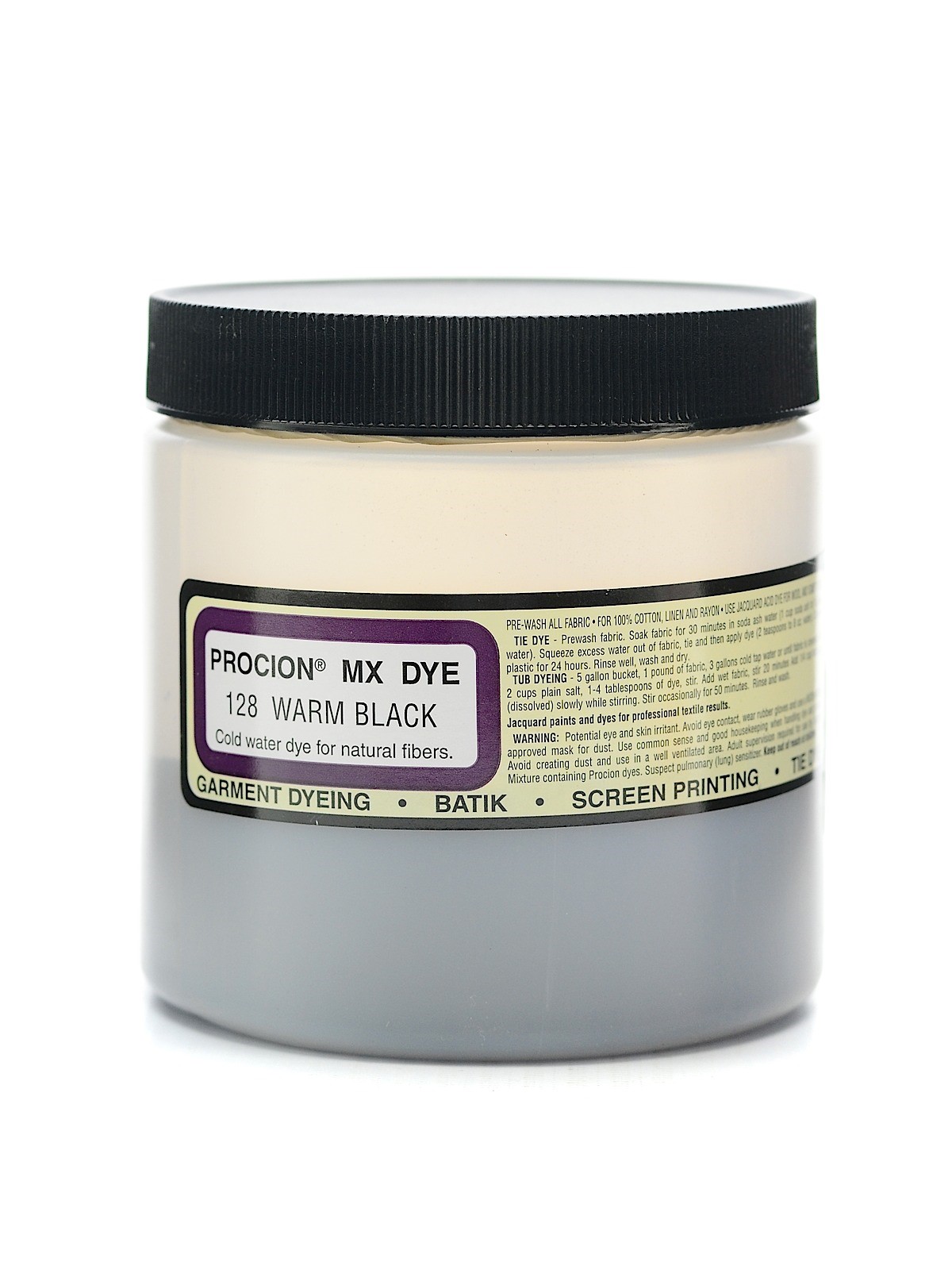 Procion MX Fiber Reactive Dye warm black, 128, 8 oz.