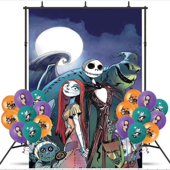 The Night Before Christmas Banner Backdrop Background Birthday Balloons Party Supplies Taspestry Poster Wall Decor