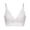 White, variant on Women's Lace Edge Vertical Stripe Back Bra Padded Bra Wireless Lingerie For women