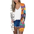 thumbnail image 2 of WFJCJPAF 2024 New Halloween Clearance! Halloween Sweaters 5X,Fashion Women's Casual Long Sleeve Print Pocket Ladies Tops Blouse Cardigan - Orange M, 2 of 5