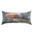 thumbnail image 3 of Haosy Satin Pillowcase for Hair and Skin Standard Cooling Silk Pillow Case with Envelope Closure Train Dog Flower 20"x26", 3 of 9