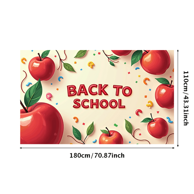 Back to School Banner Classroom Decor Education Supplies Vibrant Backdrop for School Events Photography Props Welcome Sign Party Supplies Learning Environment