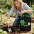 thumbnail image 6 of Gardening Tool Storage Bag, Multi Pocket Gardening Tote Bag, Portable Organizer for Garden Tools and Supplies with Printed Pattern Design (Accessories Not Included), 6 of 6