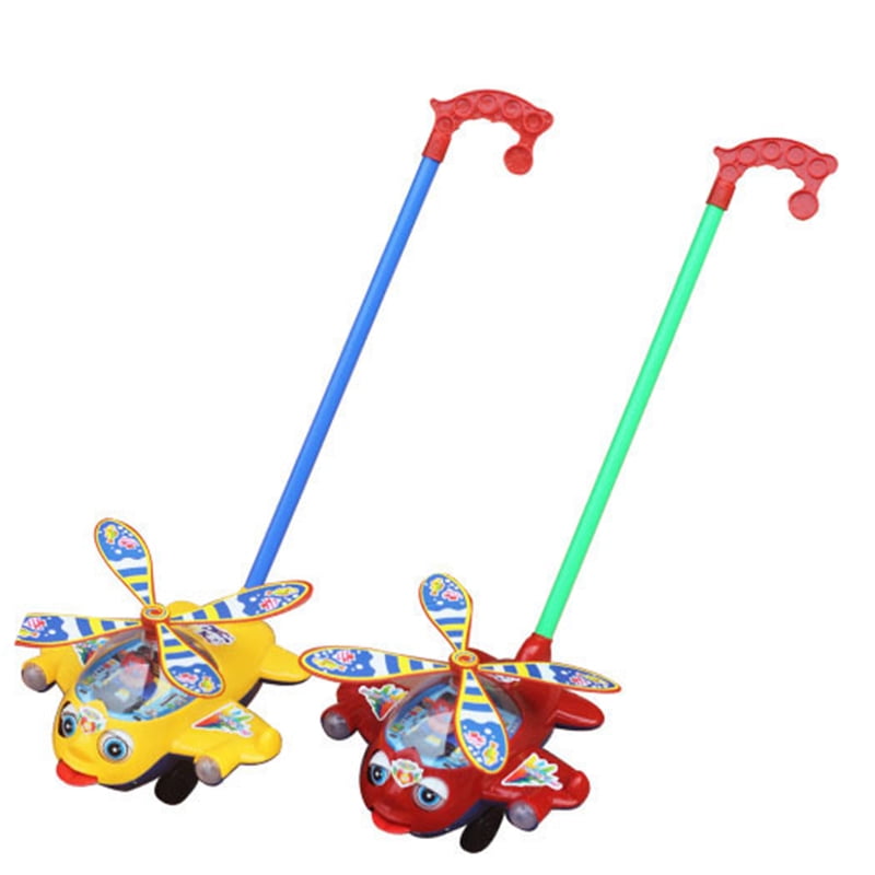 Push Plane Toy Plastic Push Cart for Baby Toddler Learning Walk Toy Airplane Cart New