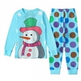 thumbnail image 1 of Conjunto de pijamas de Navidad para niños y niñas, ropa de dormir con dibujos animados, Tops y pantalones de algodón, 2 piezas, invierno, 2023, 1 of 4