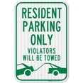 thumbnail image 3 of Resident Parking Only Sign, Violators Will Be Towed, Large 12x18 3M Reflective (EGP) Rust Free .63 Aluminum, Weather/Fade Resistant, Easy Mounting, Indoor/Outdoor Use, Made in USA by Sigo Signs, 3 of 10