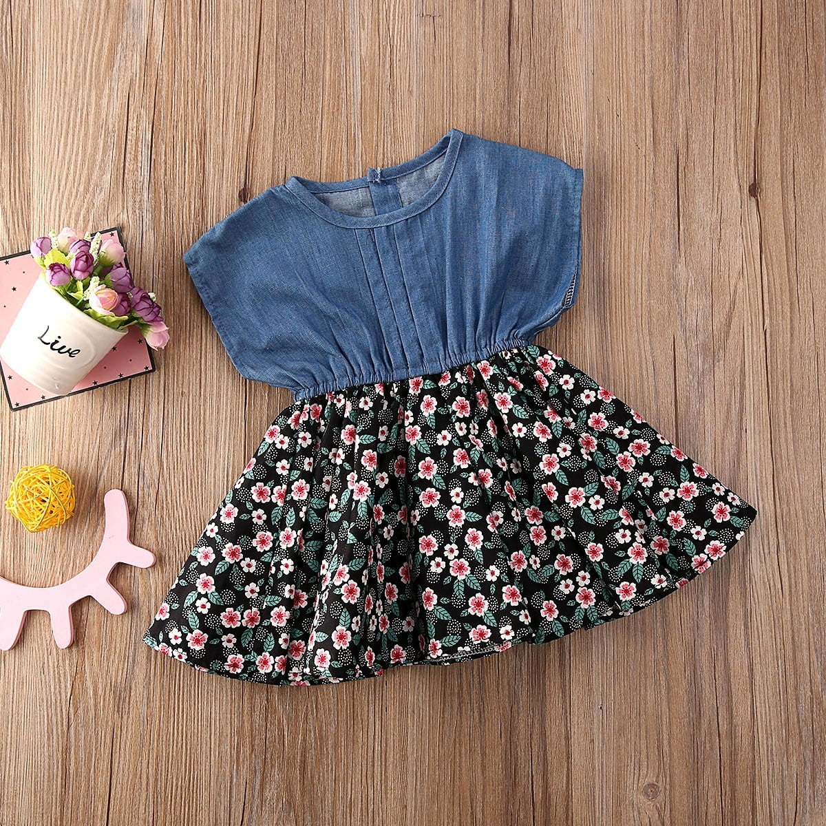 baby girl denim dress outfit