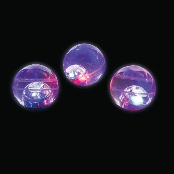 Fun Express Mini Light-Up Glitter Bouncy Balls - 12 Pc.