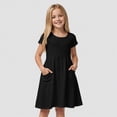 thumbnail image 2 of NOLDARES Girls Dresses Summer Short Sleeve Clothes School Outfits for Kids 2-12 Years(Black,9-10 Years), 2 of 9