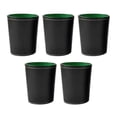 thumbnail image 1 of Juego de vasos de dados de cuero PU, 5 uds., con 20 dados de puntos, exquisita sensación de mano, caja agitadora negra para Bar y hogar, 1 of 10