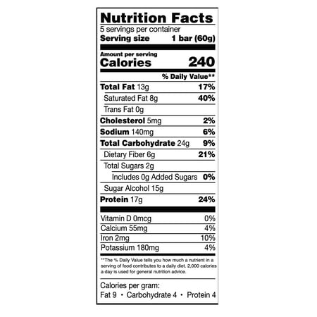 Equate Chocolate Peanut Butter Meal Bar, 5 Ct