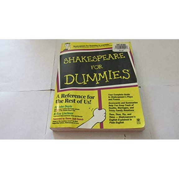Pre-Owned Shakespeare for Dummies (Paperback) 0764551353 9780764551352