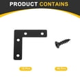 thumbnail image 3 of 12Pcs L-Shaped Brackets Corner Brace, 2.36"x2.36" Corner Bracket Shelf Bracket Right Angle Brackets for Wood Shelves Furniture (60x60mm, Black), 3 of 7