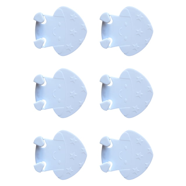 Guardoinrt 6pcs Power Plug Socket Holder Wall Adhesive Hanger Wall Storage Hook Home Office White 1Set