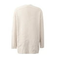 thumbnail image 5 of Tuphregyow Women Cardigan Open Front Knit Outwear Slouchy Chunky Loose Cardigans Long Sleeve Oversized Lightweight Sweaters Solid Trendy White XL, 5 of 8
