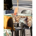 thumbnail image 5 of Fsddascl Tropical Giraffe Sloth Outdoor Tablecloth - 60x60 Inch Square Dining Table Cover, Watercolor Summer Palm Leaf Waterproof Outdoor Table Cloth with Umbrella Hole & Zipper for Picnic/Patio, 5 of 7