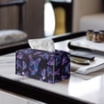 thumbnail image 2 of ZUXONGSY Butterfly Tissue Box Covers Rectangle PU Leather Tissue Cube Box Cover with Snap Button Decorative Holder Organizer Wear Resistant Aesthetic Decor for Women Men, 2 of 7