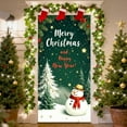 thumbnail image 1 of Adornos navideños, regalos navideños, cortina navideña de 35 x 72 pulgadas, decoración navideña para puerta y pared, festival, fiesta, poliéster., 1 of 6