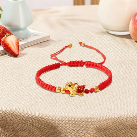 Wentin Bracelets Clearance! 2024 Year Of The Dragon Red String Bracelet New Year Dragon Braided Bracelet Chinese Animal Good Luck Bracelet Adjustable Dragon Charm Bracelet For Women Men