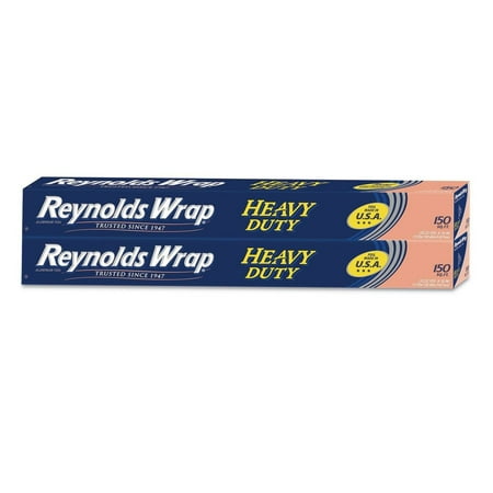 Reynolds Wrap Heavy Duty Aluminum Foil, 18 in x 300 sq ft, 2 Pack photo 1
