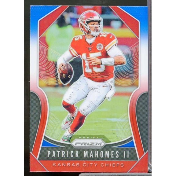 Patrick Mahomes II (read) Card 2019 Panini Prizm Prizms Red White and Blue #210