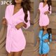 thumbnail image 1 of Batas Mujer Casual Hogar Seda Hielo Albornoz Camisón Pijamas Mujer, 1 of 9