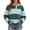 Mint Green, variant on Color Block Stripe Polo Sweatshirt Women's Collared Button Oversized Long Sleeve Casual Layering Top 1PC S-XXXXXL Plus Size Friendly