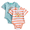 White/Shell Coral/Seabrite, variant on Winnie the Pooh Baby Boys or Girls Graphic One-Piece Bodysuits, 2-Pack, Sizes 0/3M-24M
