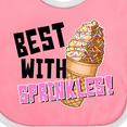 thumbnail image 4 of Inktastic Best with Sprinkles Ice Cream Twist Cone Boys or Girls Baby Bib, 4 of 4