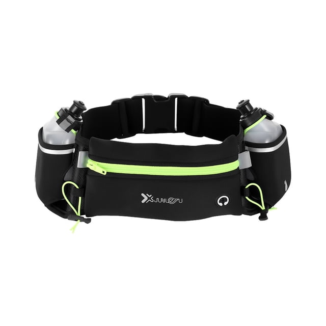 Soidarity Botella de agua Bolsa de cinturón Bolsa de cinturón de deportes de nylon ajustable Cintura portátil reflectante Mochilas de mochilero