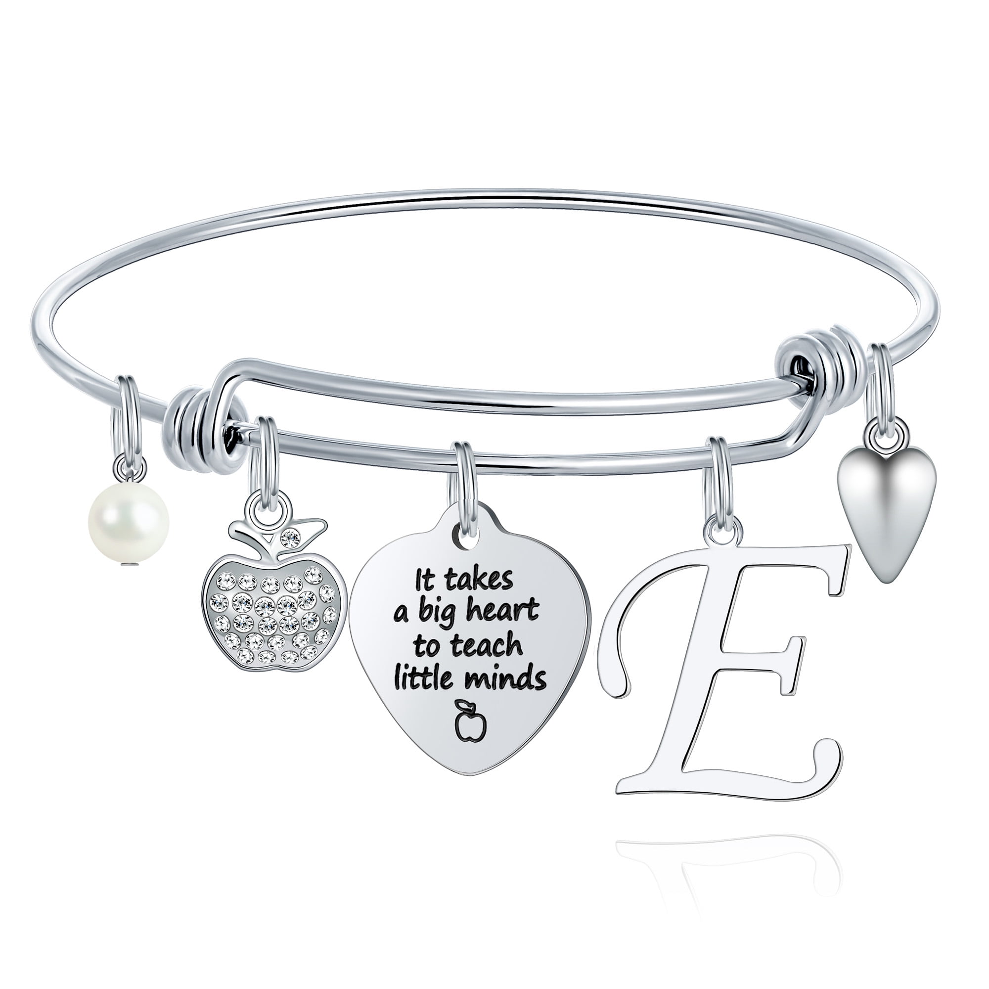 Inspired Silver My Sports Initial Circle Charm Baseball Bat Toggle Charm Bracelet Letter E Inspired Silver My Sports Initial Circle Charm Baseball Bat Toggle Charm Bracelet Letter E