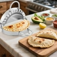 thumbnail image 5 of Stainless Steel Tortilla Sealer Crimper - Tacos Tortilla Maker for 6 Inch Burritos, Tacos, Quesadillas, Dumplings - Mess Free Cooking, 5 of 6