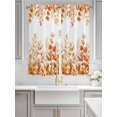 thumbnail image 2 of Orange Eucalyptus Leaves Bathroom Window Curtain, Watercolor Spring Summer Botanical Light Filtering Coffee Kitchen Curtains, Bedroom Living Room Curtains 2 Panel 84"x63", 2 of 6