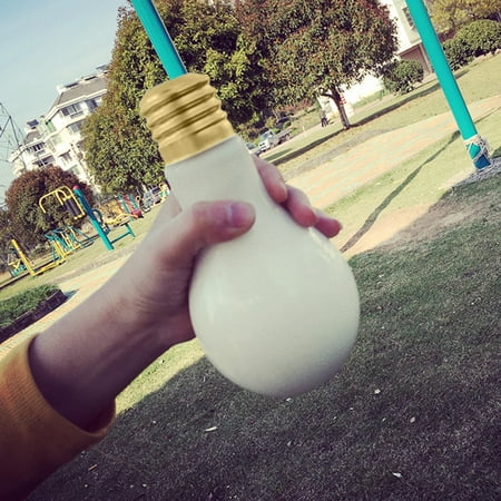 

LED Glowing Bulb Water Bottle Brief Cute Milk Juice Light Bulbs Cup Leak-proof Other